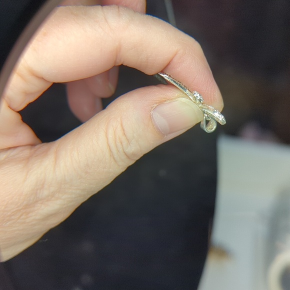 #5 925 SET silver dragonfly charm on 18 inch 925 chai& matching earrings - Picture 3 of 3